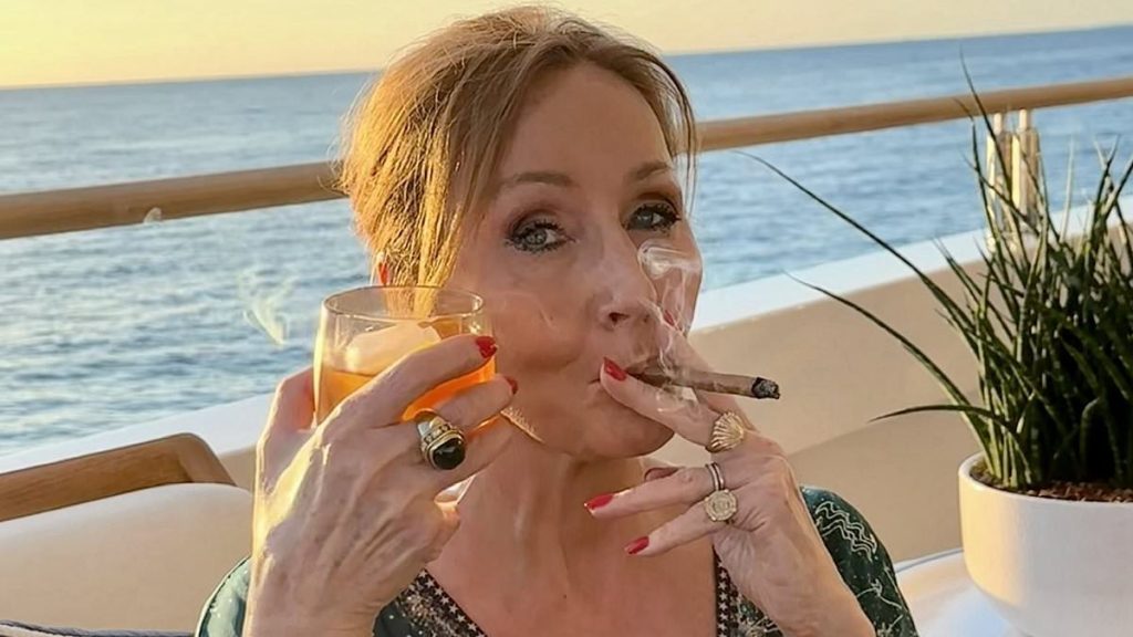 Bridgerton star Nicola Coughlan hits out at JK Rowling after Harry Potter author celebrated Supreme Court gender ruling - as trans activists take to the streets of London in protest