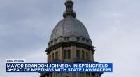 Chicago Mayor Brandon Johnson hosts reception for Chicago delegation ahead of key budget meetings in Springfield, Illinois