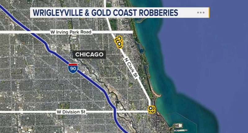 Chicago robberies: Robbers targeting people leaving bars, waiting for rides in Wrigleyville, Gold Coast, CPD says
