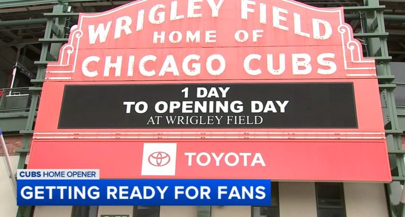 Cubs opening day: Wrigleyville community preparing for Chicago Cubs home opener baseball game at Wrigley Field