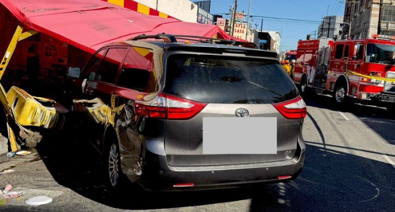 Driver crashes into crowd in downtown Los Angeles, several injured