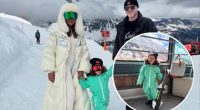 EVE, MAXIMILLION, AND THEIR SON HIT THE SLOPES