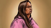 A courtroom sketch of Erin Patterson.