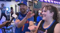 Florida Gator fans celebrate Final Four victory