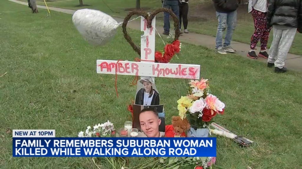 Gurnee pedestrian killed: Vigil held for Amber Knowles, woman fatally struck by truck in Gurnee on Delany Road