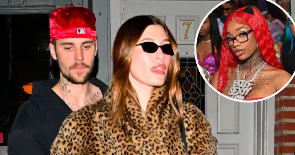 Hailey Bieber Reacts to Justin Bieber Kissing Sexxy Red in Video