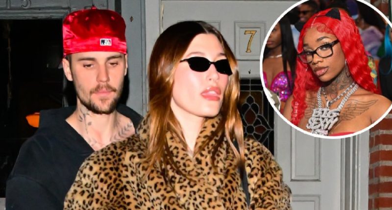 Hailey Bieber Reacts to Justin Bieber Kissing Sexxy Red in Video