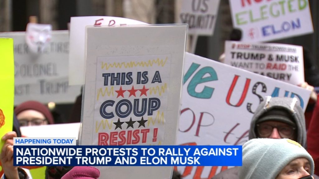 Hands Off protest Chicago today: Groups rally against Donald Trump, Elon Musk at Daley Plaza, in Berwyn, Gurnee, Joliet and more