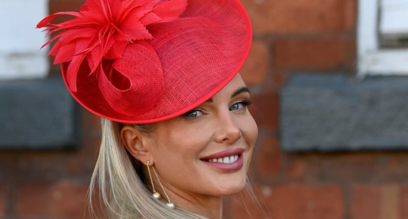 Helen Flanagan cuts a glamorous figure in a pink caped gown as she joins leggy Ekin-Su Cülcüloğlu and The Traitors winner Leanne Quigley leading the star-studded arrivals at the Grand National at Aintree