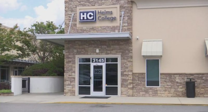 Helms College students getting hands on experience during the Masters