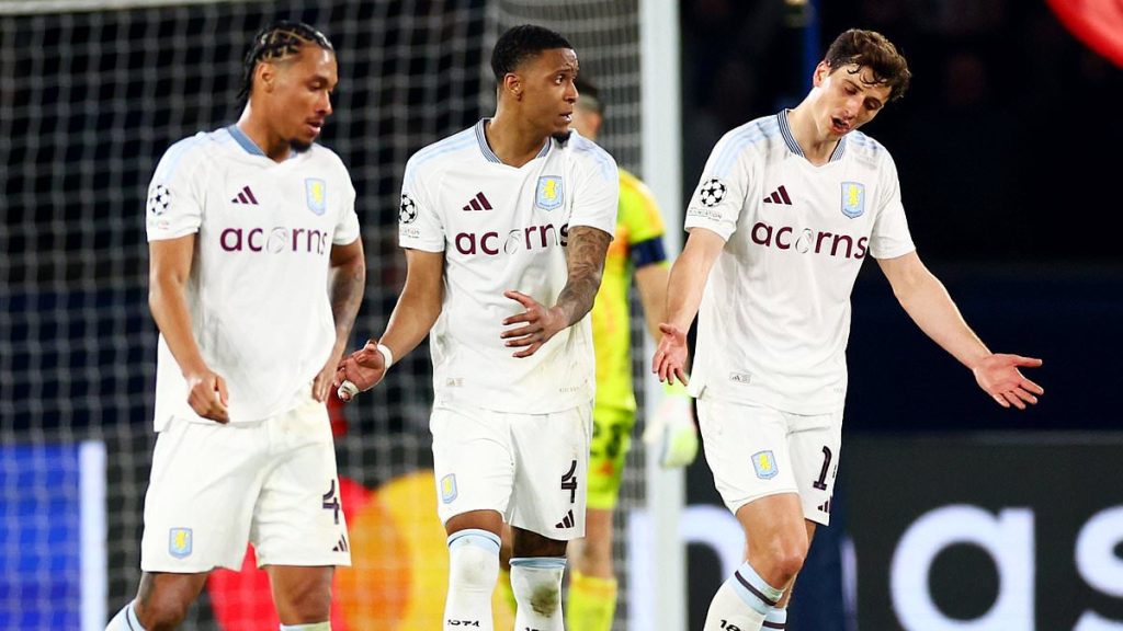 How did Marcus Rashford and Aston Villa stars fare in L'Equipe's notorious ratings after Champions League defeat by PSG in front of Prince William