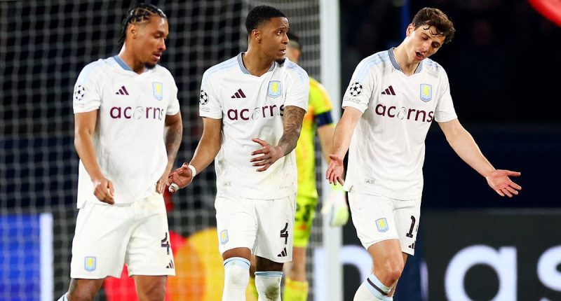 How did Marcus Rashford and Aston Villa stars fare in L'Equipe's notorious ratings after Champions League defeat by PSG in front of Prince William