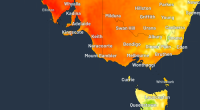Impending tropical cyclone triggers mid-Autumn heatwave in south-eastern Australia