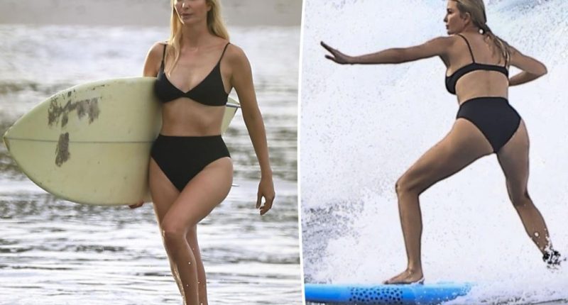 Ivanka Trump hits the waves in black bikini during sun-soaked family getaway in tropical Costa Rica