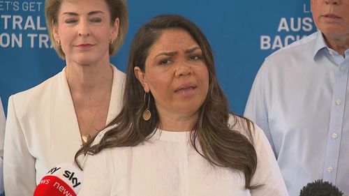 Coalition frontbencher Jacinta Price remarked she wants to "make Australia great again" during the campaign trail in Perth but, a short time later, denied she ever said that.