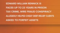 Jacksonville man tied to large debt relief firms charged with fraud
