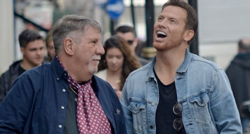 Joe Swash puts on an animated display as he films for new project
