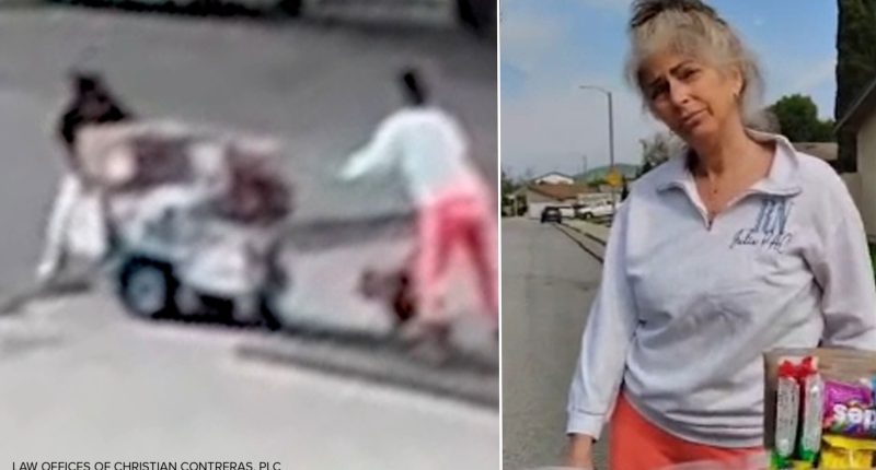 Julie Christine Sanchez accused of going on racist rant, ramming cart into pregnant street vendor in Simi Valley, California