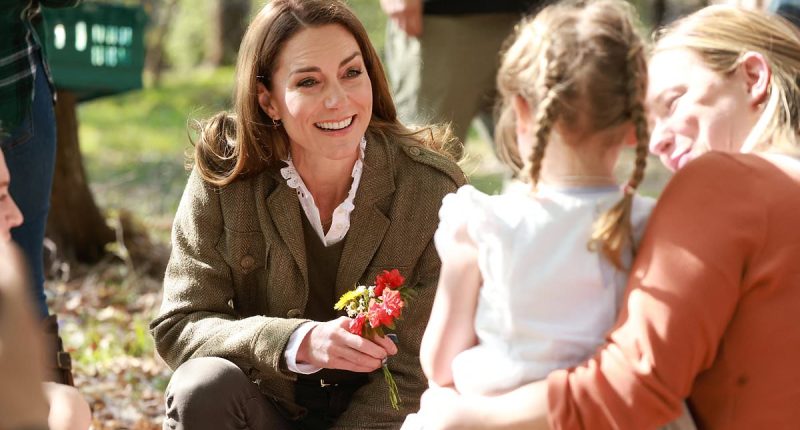 Kate's nature walk! Princess joins Prince William to explore community woods in Isle of Mull - after becoming a fan of forest bathing