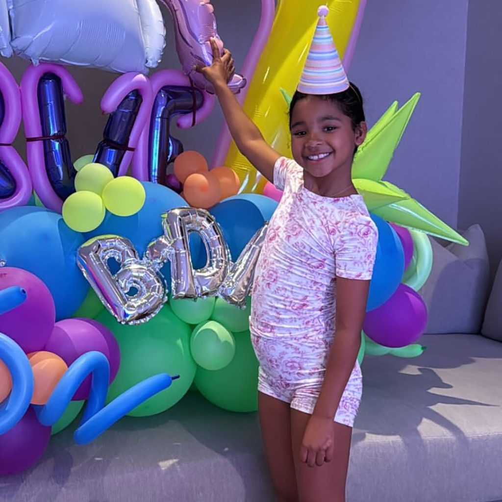 Khloe Kardashian's Daughter True Celebrates 7th Birthday at Neon Party