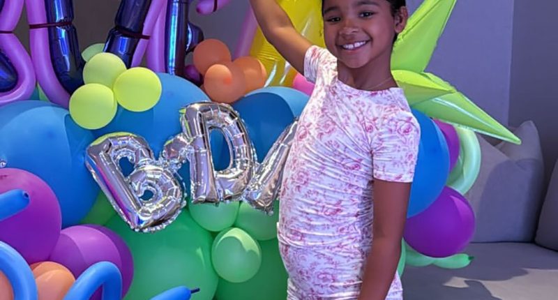 Khloe Kardashian's Daughter True Celebrates 7th Birthday at Neon Party