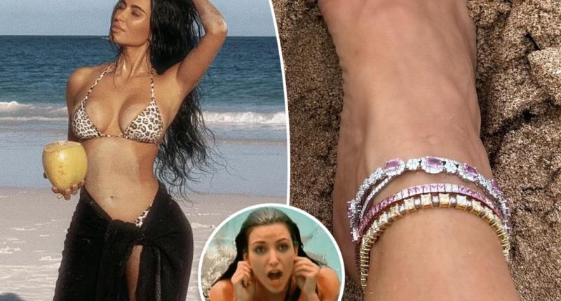 Kim Kardashian wears diamond anklets that ‘cost more than a house’ on the beach