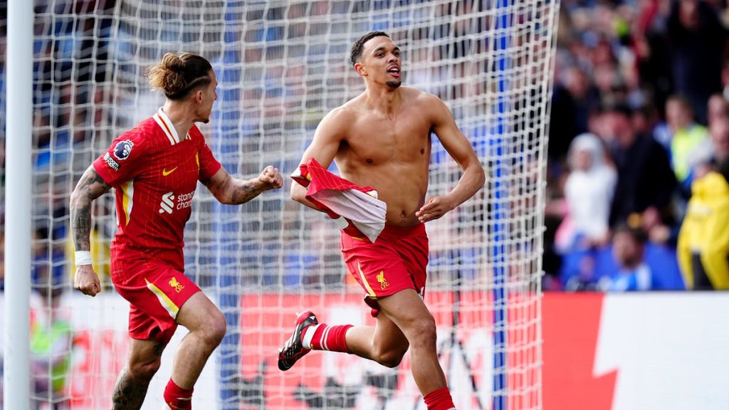 Leicester City 0-1 Liverpool: Trent Alexander-Arnold moves Reds to within ONE win of the Premier League title - as Foxes' return to the Championship is confirmed