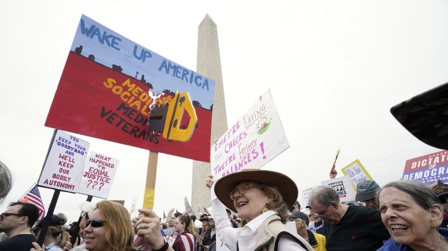 Live: ‘Hands Off!’ protesters rally against Trump agenda nationwide