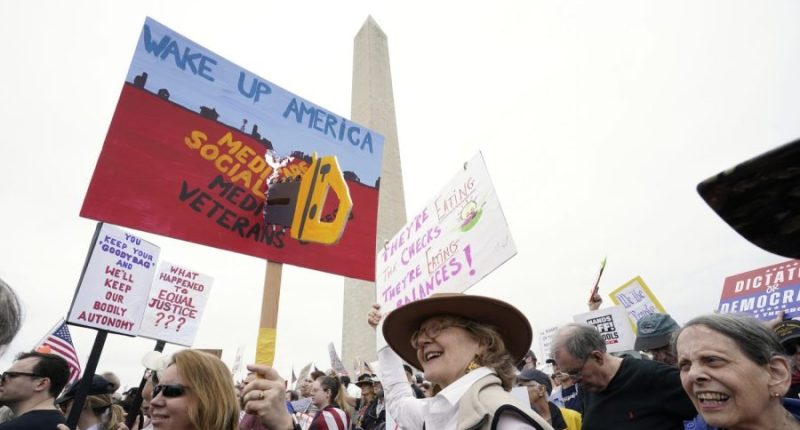 Live: ‘Hands Off!’ protesters rally against Trump agenda nationwide