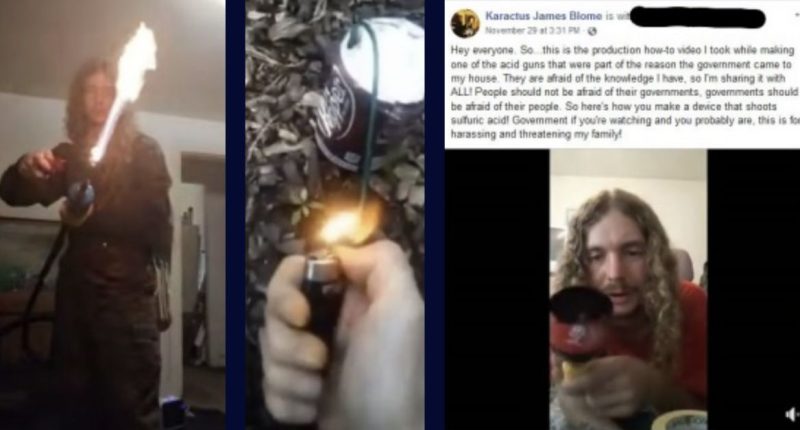 Man with acid-shooting gun and flamethrower enters plea