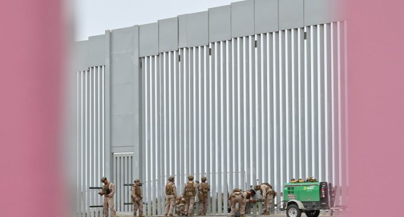 Marines install razor wire at border park, further restricting access