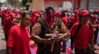 Mean toting chains and pierced with cactus keep a Good Friday tradition in Atlixco, Mexico