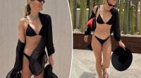 Molly Sims, 51, turns up the heat in gold-embellished bikini on Cabo San Lucas getaway
