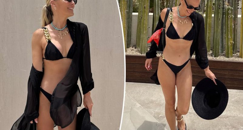 Molly Sims, 51, turns up the heat in gold-embellished bikini on Cabo San Lucas getaway