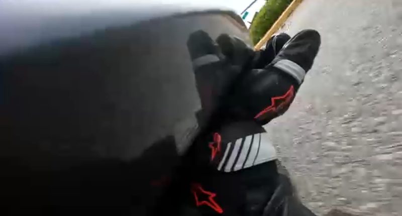 Motorcyclist dragged in road rage incident in Southern California caught on video