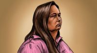 A courtroom sketch of Erin Patterson.
