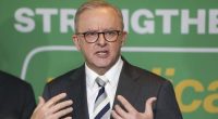 Prime Minister Anthony Albanese at a press conference