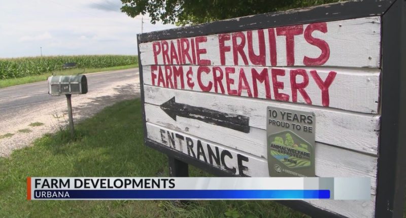 Pollinator patch, bee hive headed to Prairie Fruits Farm and Creamery in Champaign