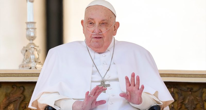 Pope Francis makes surprise appearance at St. Peter's Square, 2 weeks after leaving hospital after battling pneumonia