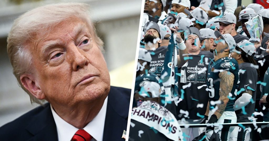 President Trump hosts Super Bowl champions the Philadelphia Eagles at the White House