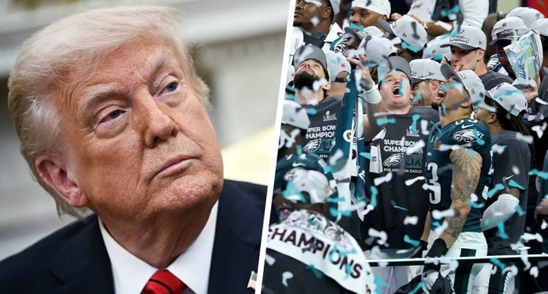 President Trump hosts Super Bowl champions the Philadelphia Eagles at the White House