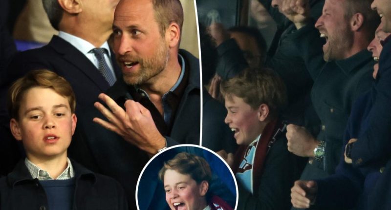 Prince William and Prince George get fired up in rare father-son outing at soccer game in Paris