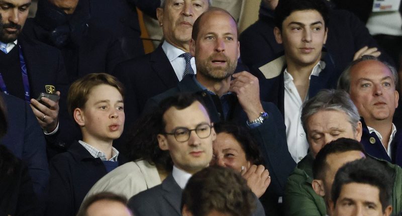 Prince William goes through emotional rollercoaster watching his beloved Aston Villa in Paris as he relishes 'making really important memories' with George