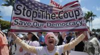 Protesters tee off against Trump and Musk in "Hands Off!" rallies across the U.S.
