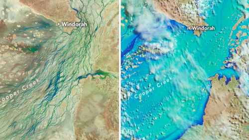 Queensland flooding devastation captured from space