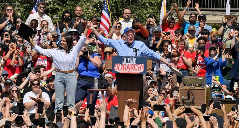 Sanders jokingly calls Ocasio-Cortez his daughter at Utah rally