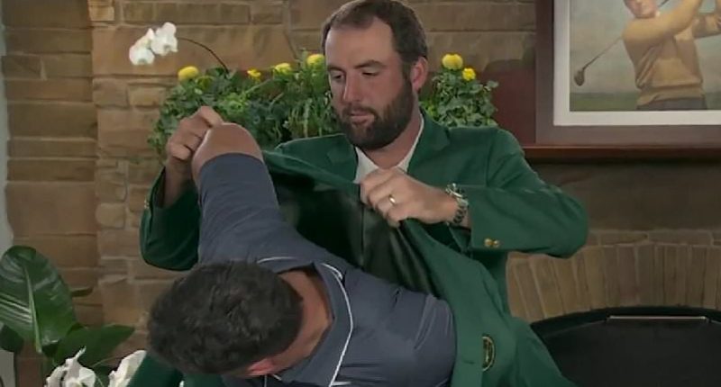 Scottie Scheffler's behaviour towards Rory McIlroy in Masters green jacket ceremony has fans saying the same thing