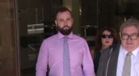 Victorian senior constable Taylor Johnson (left) was arrested on Wednesday.