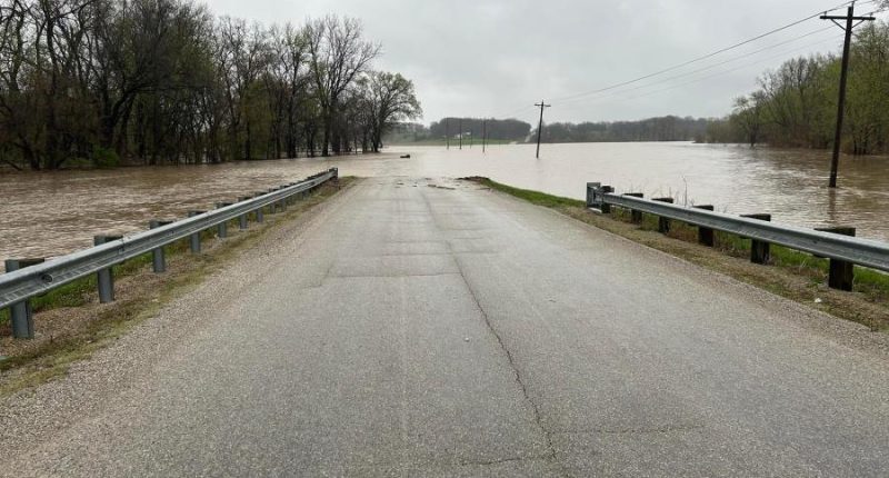 Several Central IL roads closed, under water from flooding