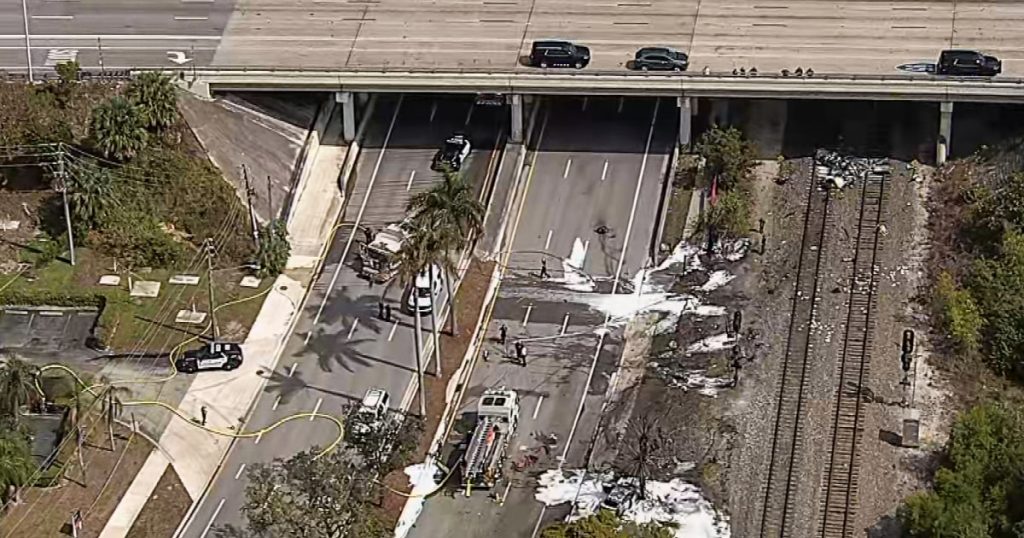 Small plane with 3 people onboard crashes near Boca Raton Airport in Florida